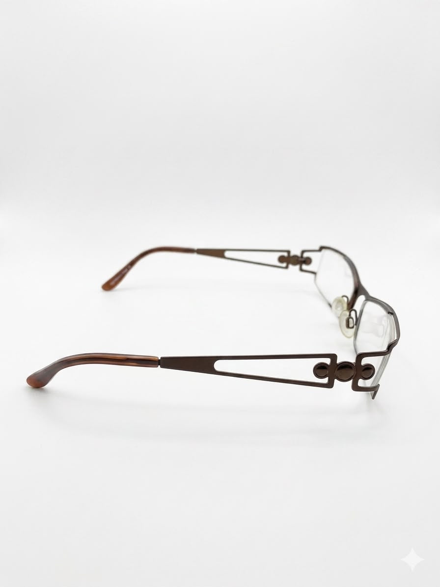 Anteojos de lectura Skaga Scandinavian Eyewear - Armazón de Titanio, Color Marrón
