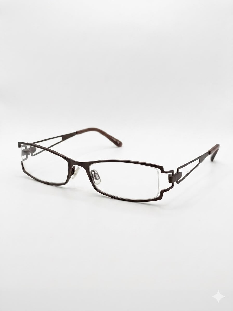 Anteojos de lectura Skaga Scandinavian Eyewear - Armazón de Titanio, Color Marrón