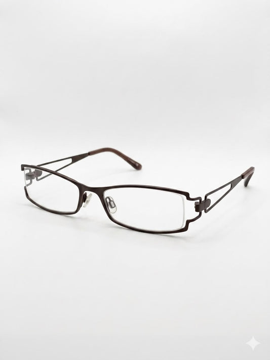 Anteojos de lectura Skaga Scandinavian Eyewear - Armazón de Titanio, Color Marrón