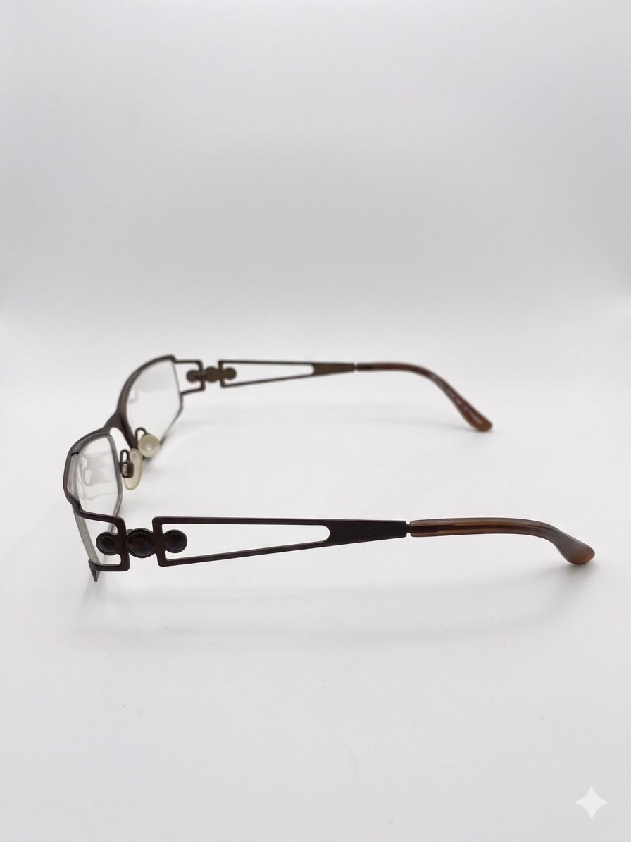 Anteojos de lectura Skaga Scandinavian Eyewear - Armazón de Titanio, Color Marrón