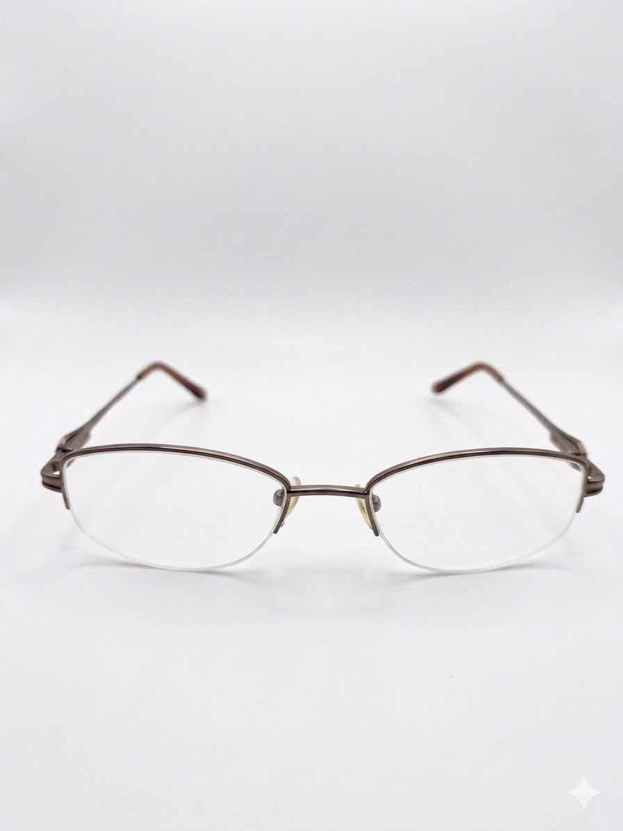 Armazón Oftálmico Marca "Fleur de Lis" - Estilo Semial Aire (Semi-Rimless) de Titanio