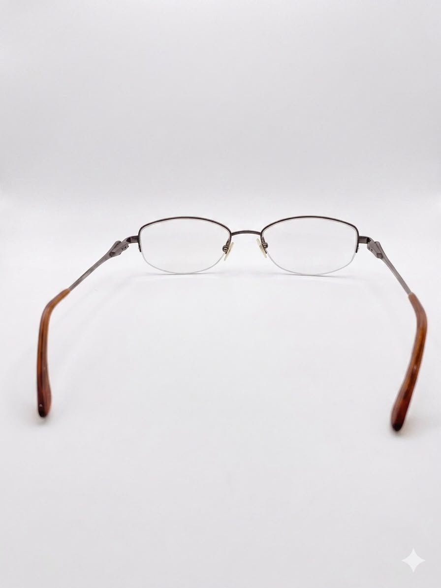 Armazón Oftálmico Marca "Fleur de Lis" - Estilo Semial Aire (Semi-Rimless) de Titanio