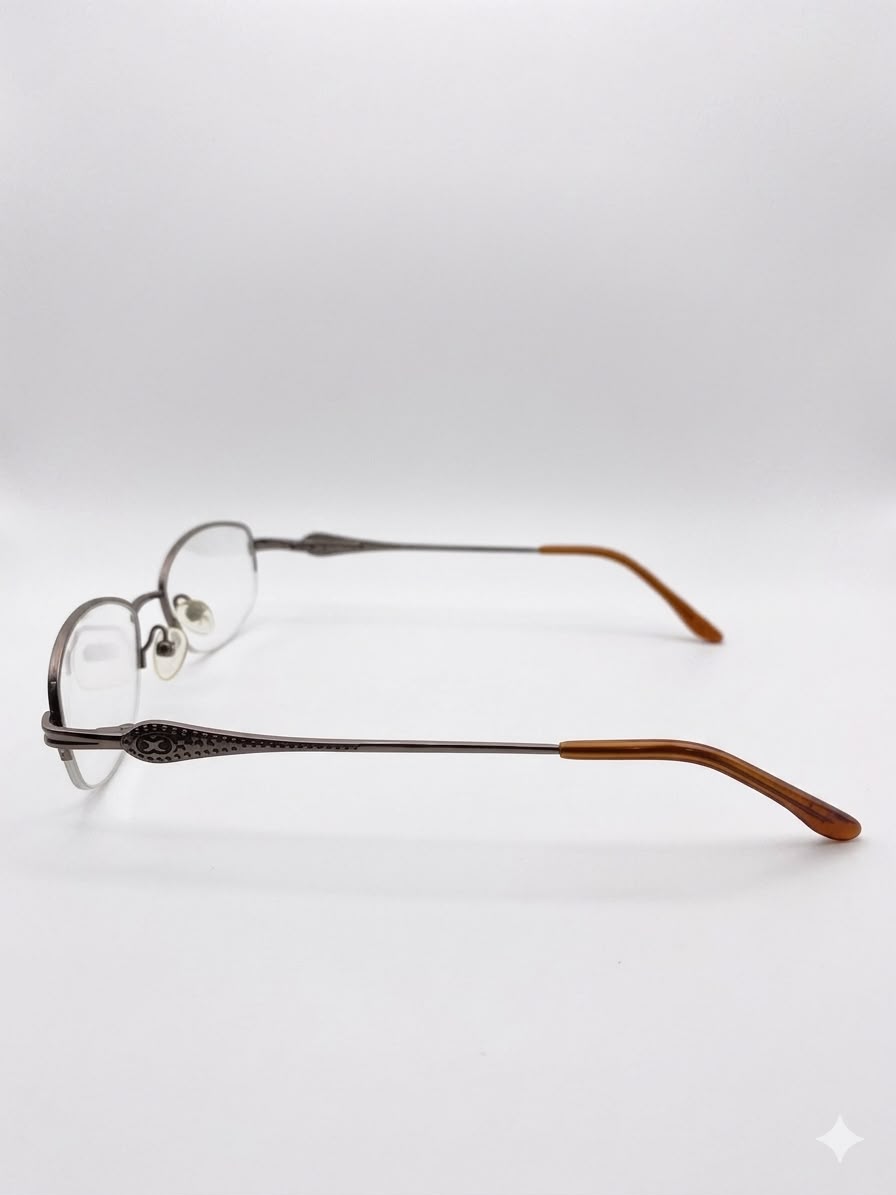 Armazón Oftálmico Marca "Fleur de Lis" - Estilo Semial Aire (Semi-Rimless) de Titanio