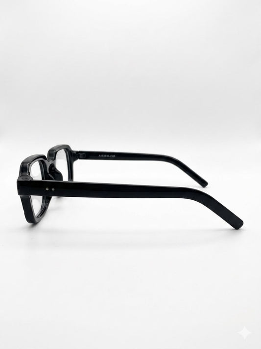 Gafas de diseño cuadrado con montura negra