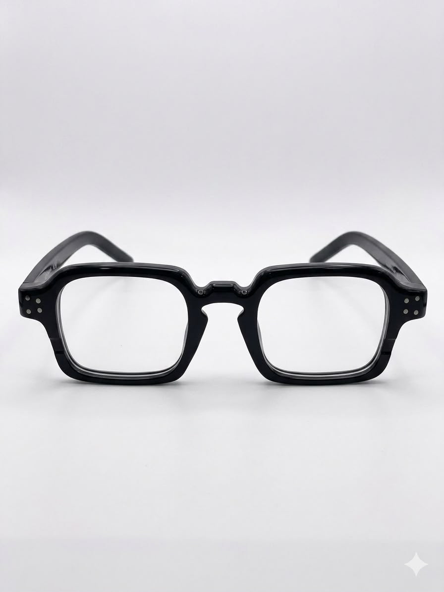 Gafas de diseño cuadrado con montura negra