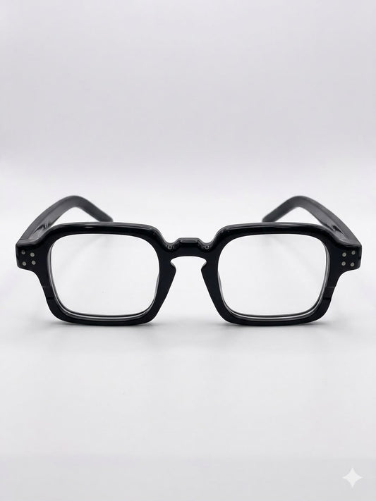 Gafas de diseño cuadrado con montura negra