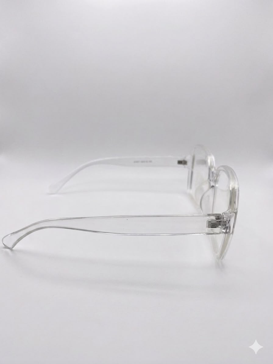 Lentes de Armazón Transparente Estilo Cuadrado