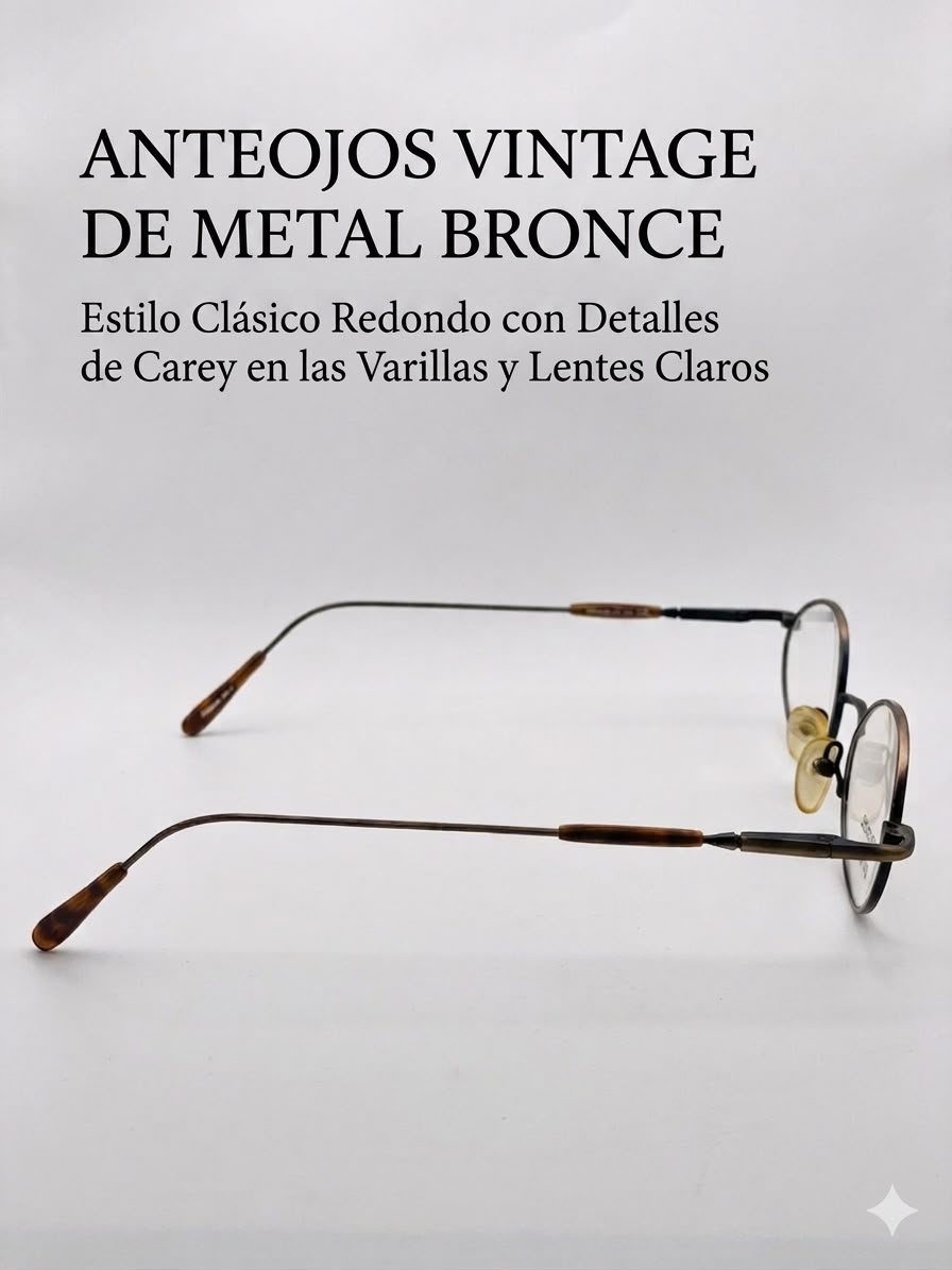 Anteojos Vintage de Metal Bronce.