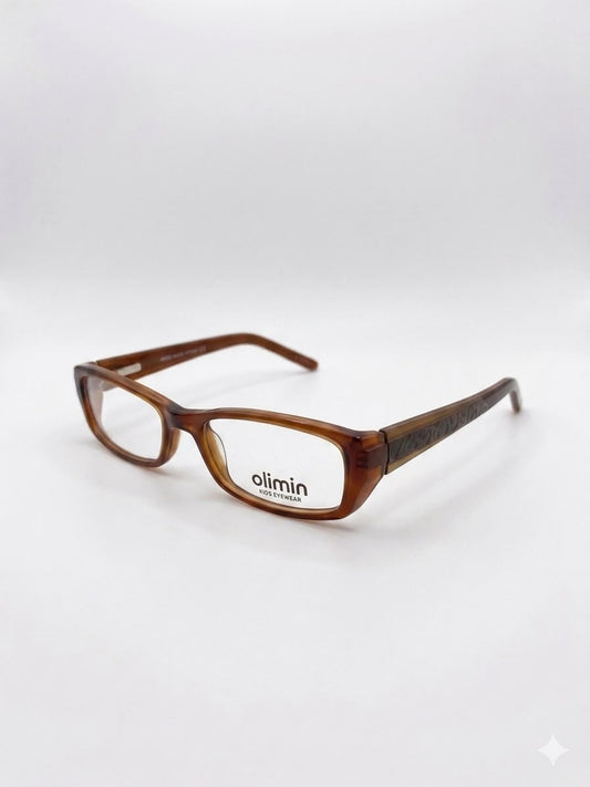 Gafas graduadas infantiles estilo carey con diseño lateral grabado