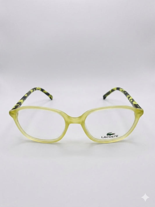 Armazón Oftálmico Lacoste para Niños - Diseño Camuflaje Amarillo