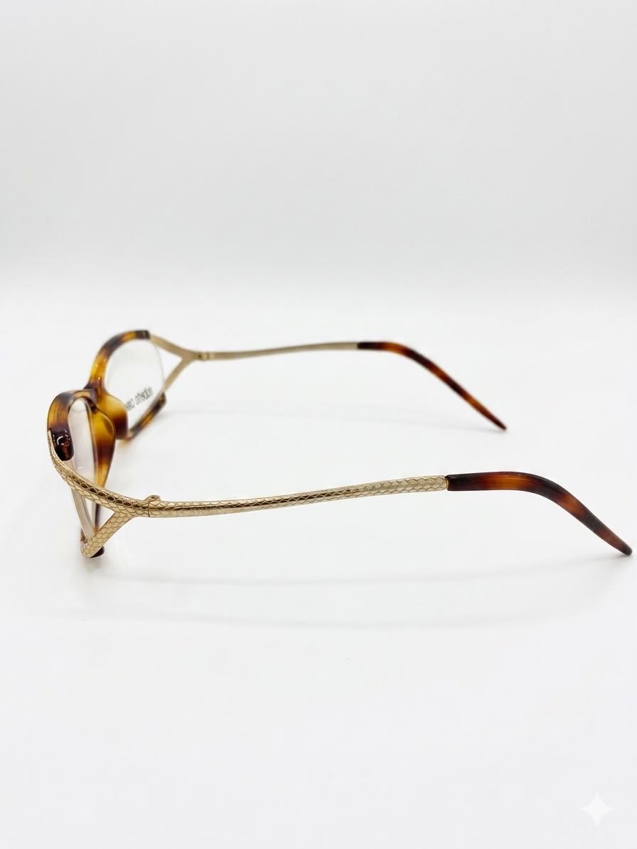 Lentes de Medida Roberto Cavalli – Marco de Carey y Dorado con Patrón de Serpiente