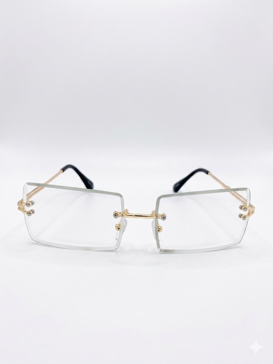 Lentes Oftálmicos Rectangulares Estilo Minimalista (Montura al Aire)