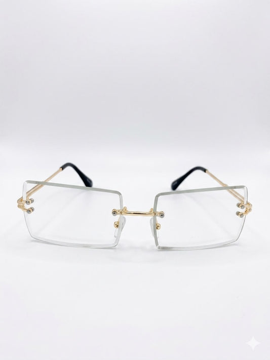 Lentes Oftálmicos Rectangulares Estilo Minimalista (Montura al Aire)