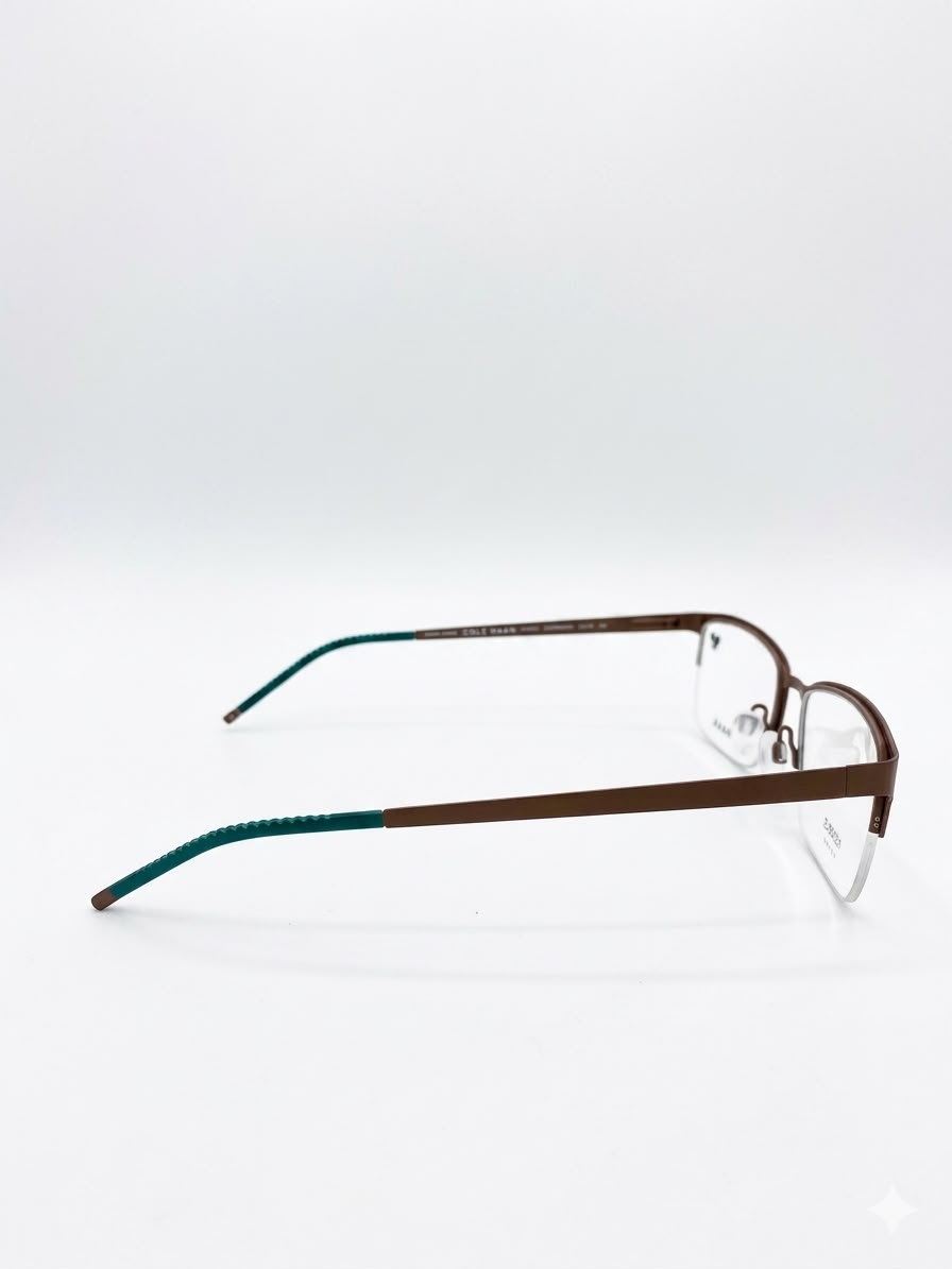 Armazón Oftálmico Cole Haan – Diseño "Flexible Bridge" en Color Café y Verde