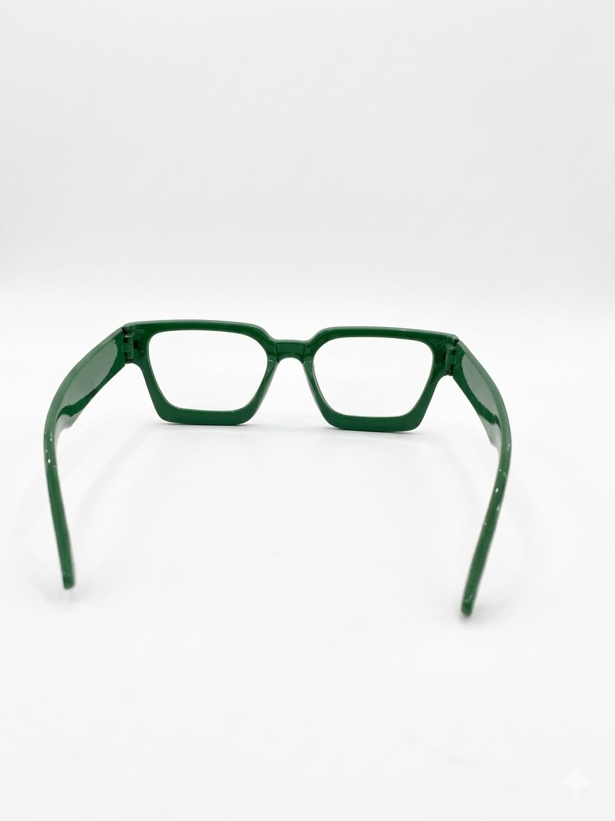 Lentes Oftálmicos Montura Verde Cuadrada