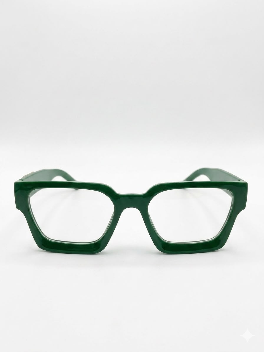 Lentes Oftálmicos Montura Verde Cuadrada
