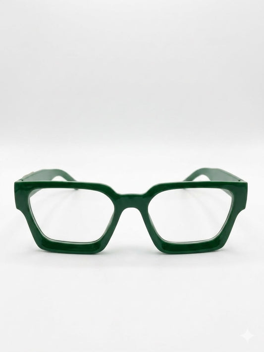 Lentes Oftálmicos Montura Verde Cuadrada