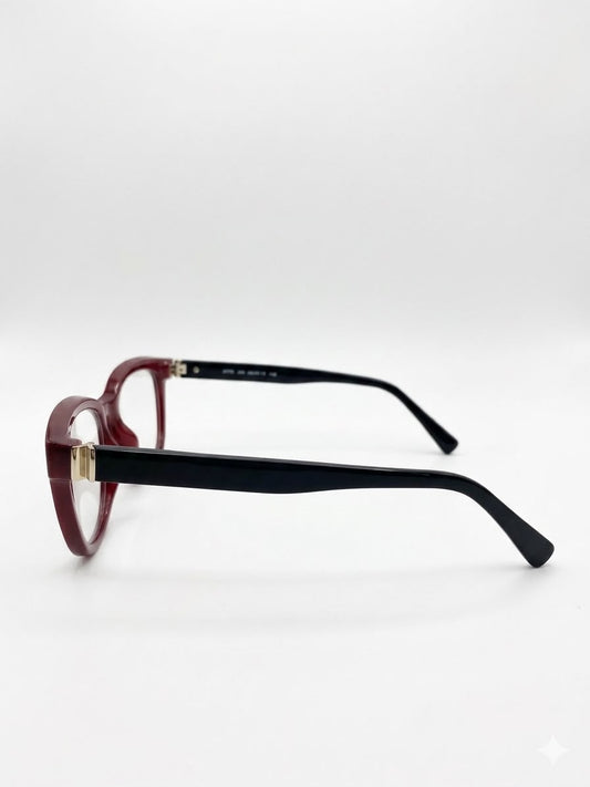 Gafas de ver Valentino en carey rojo y negro.