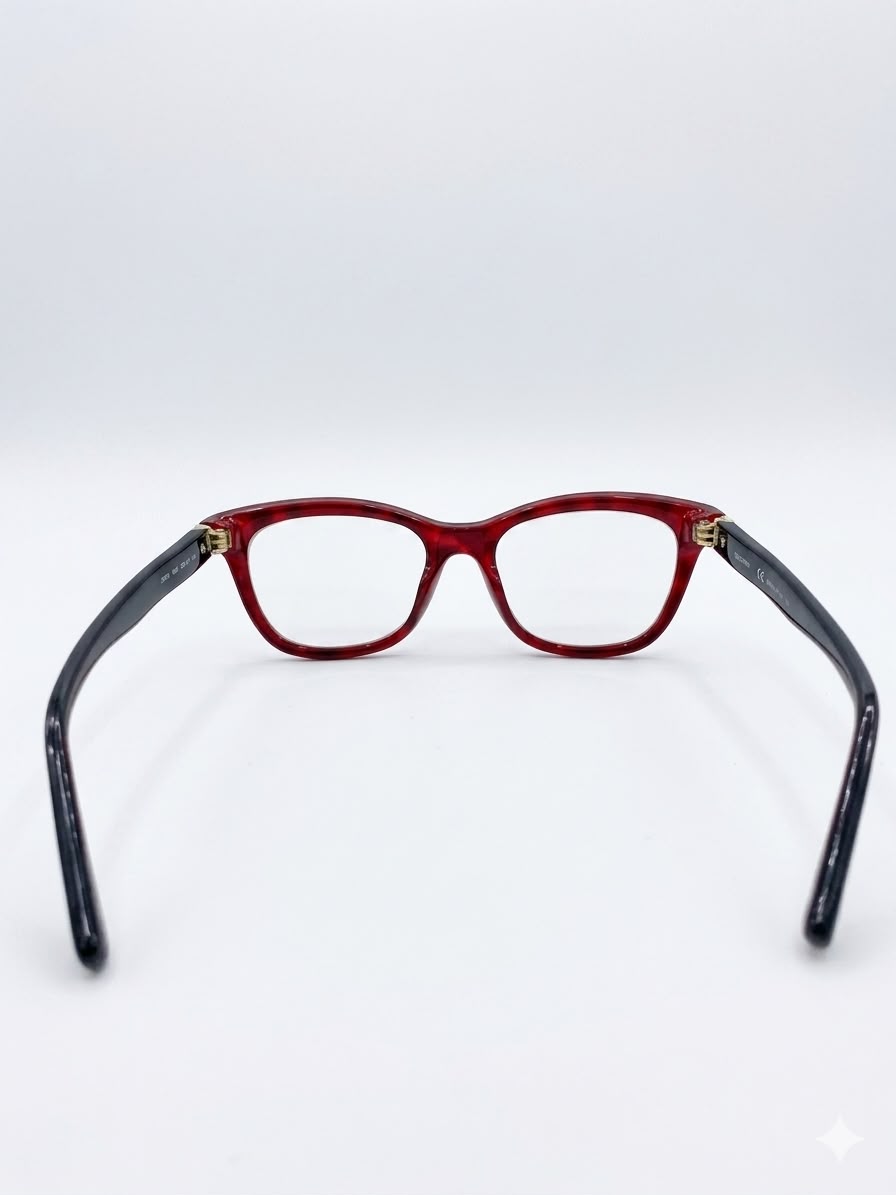 Gafas de ver Valentino en carey rojo y negro.