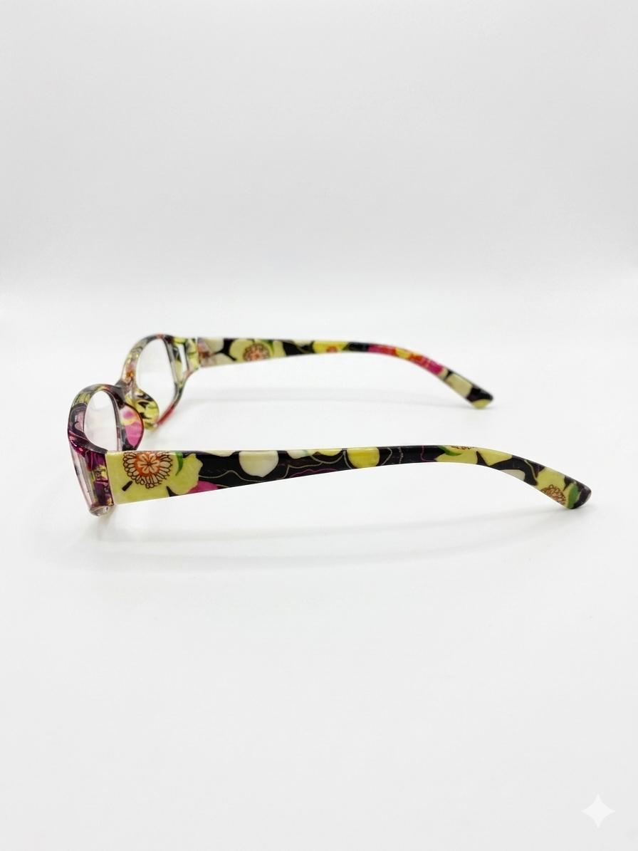 Gafas de lectura con diseño floral y dioptría