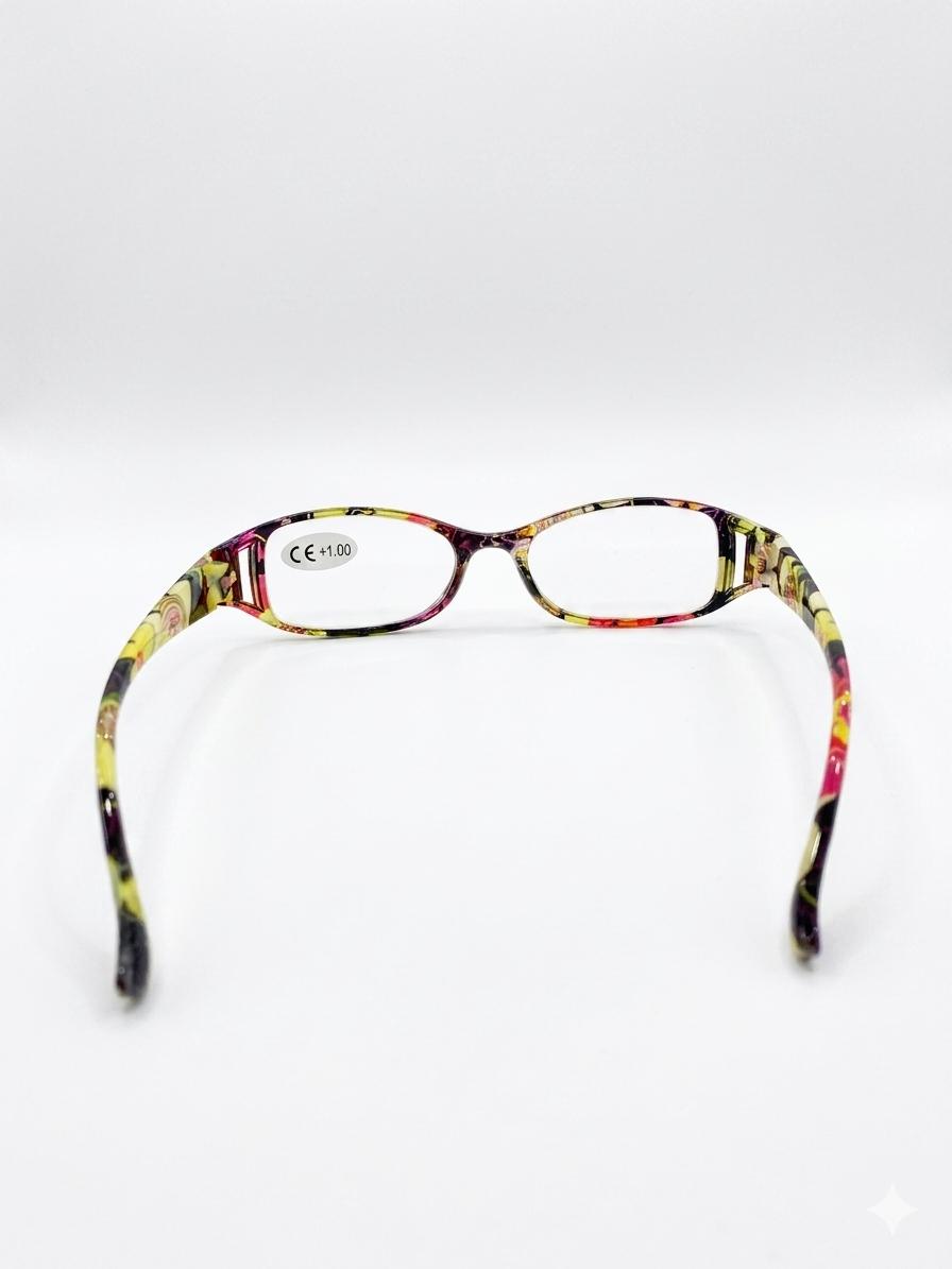 Gafas de lectura con diseño floral y dioptría