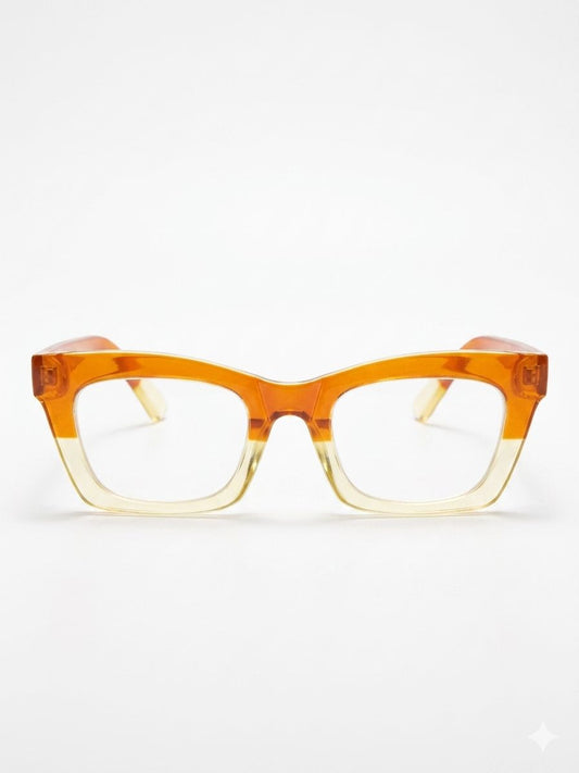 Gafas de lectura con diseño bicolor estilo vintage.