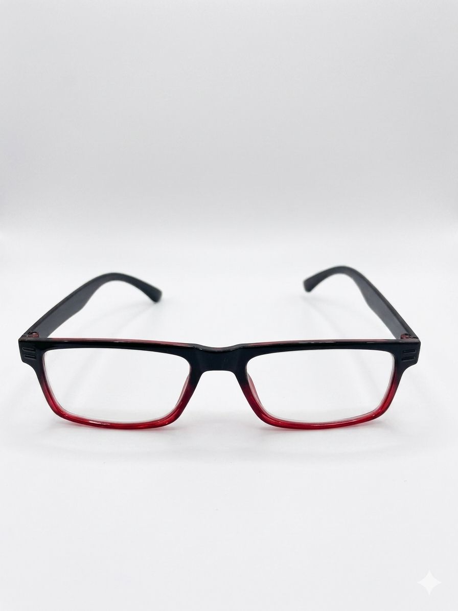 Gafas de lectura bicolor (Negro/Rojo) de alta calidad