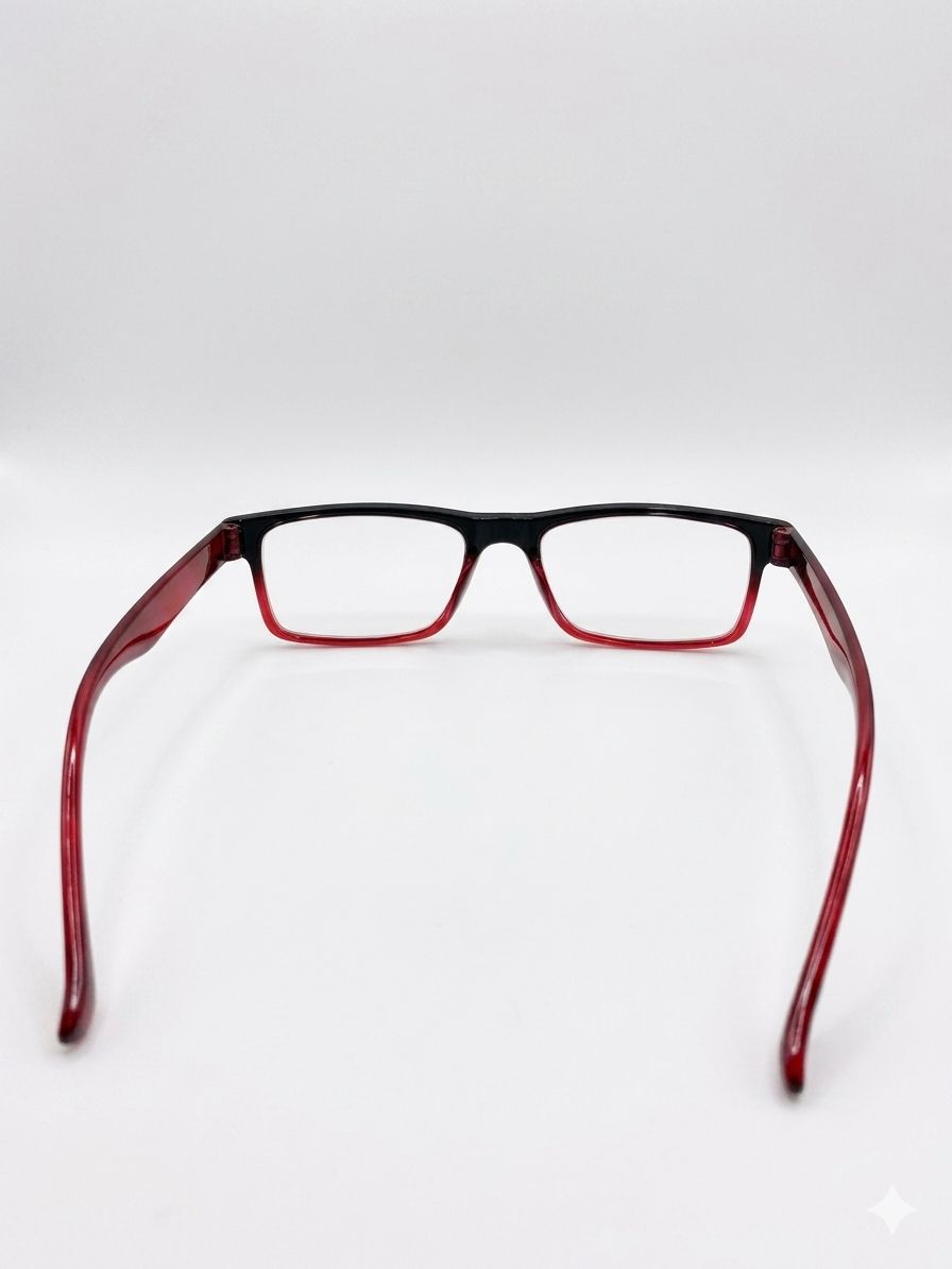 Gafas de lectura bicolor (Negro/Rojo) de alta calidad