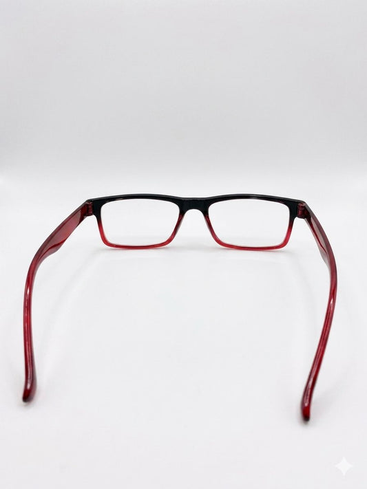 Gafas de lectura bicolor (Negro/Rojo) de alta calidad