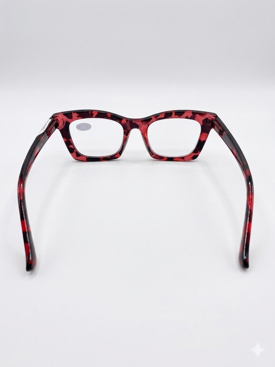 Gafas de Lectura Estilo Carey Rojo con Filtro Anti-Luz Azul