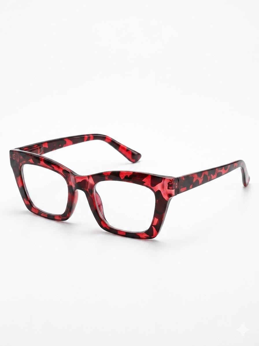 Gafas de Lectura Estilo Carey Rojo con Filtro Anti-Luz Azul