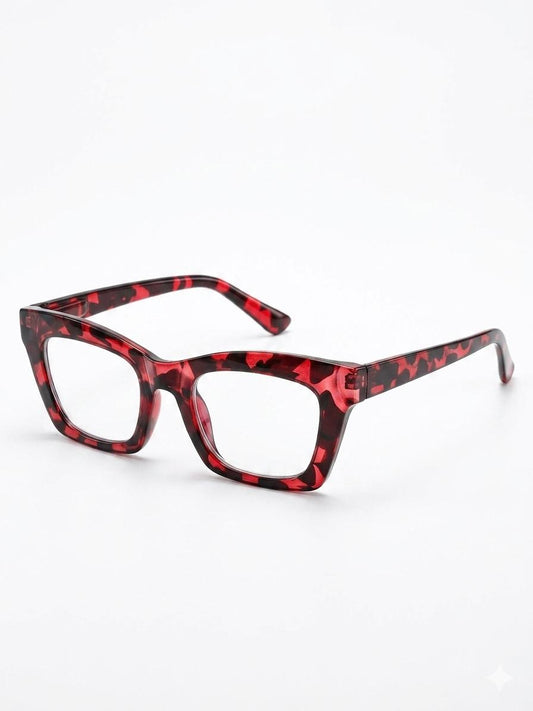 Gafas de Lectura Estilo Carey Rojo con Filtro Anti-Luz Azul