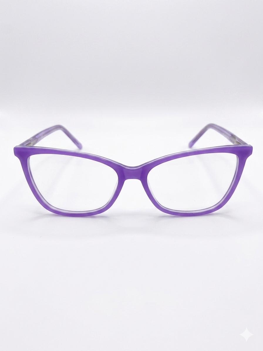Armazón Oftálmico Glowe en Tono Lavanda – Estilo Cat-Eye