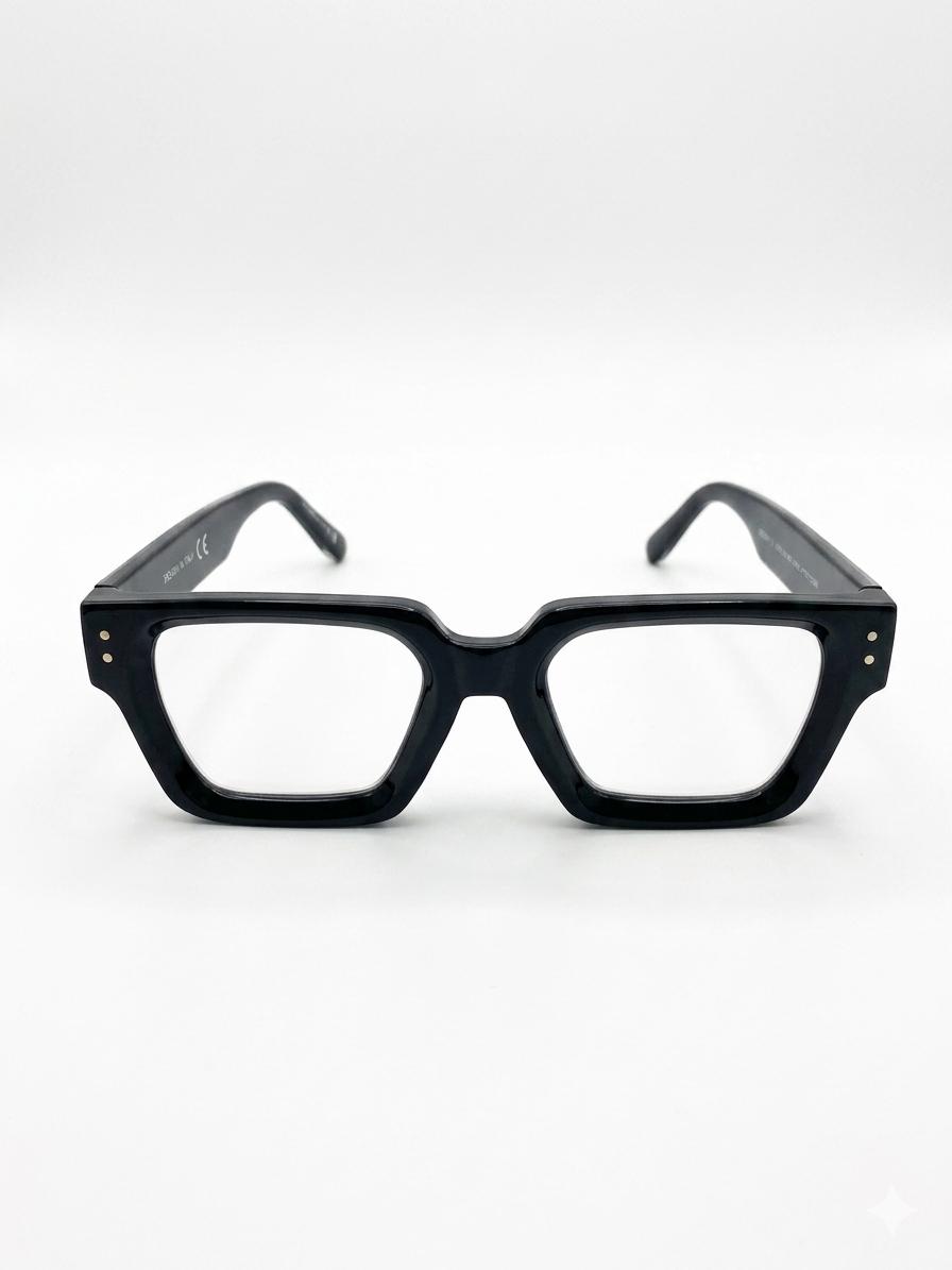Gafas de lectura rectangulares con filtro de luz azul - Elegancia clásica con detalles metálicos