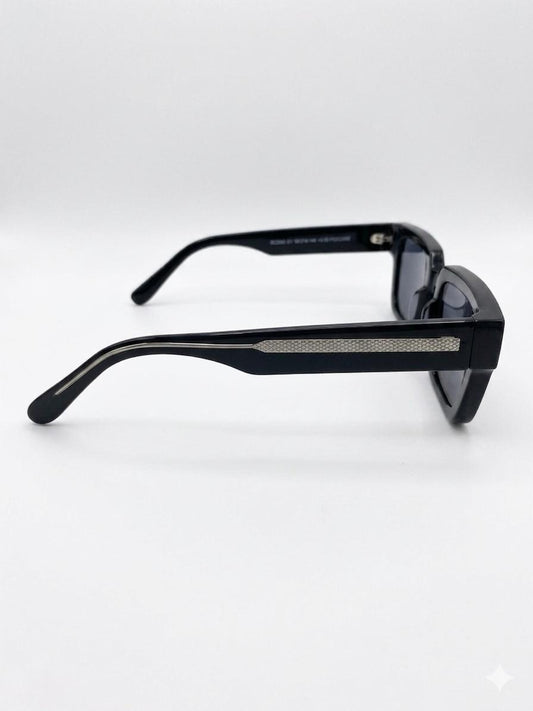 Gafas de lectura rectangulares con filtro de luz azul - Elegancia clásica con detalles metálicos