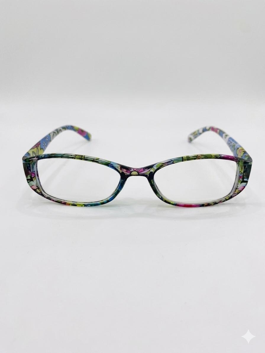 Gafas de lectura con diseño floral multicolor