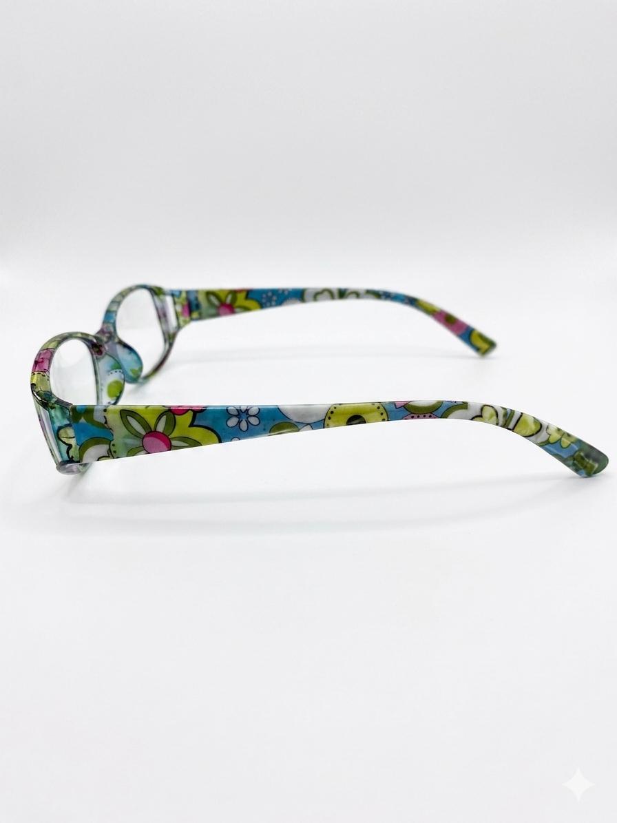 Gafas de lectura con diseño floral multicolor