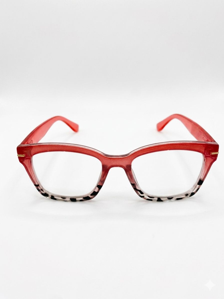 Gafas Ópticas Elegantes - Estilo Degradado con Detalles en Animal Print