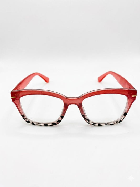 Gafas Ópticas Elegantes - Estilo Degradado con Detalles en Animal Print