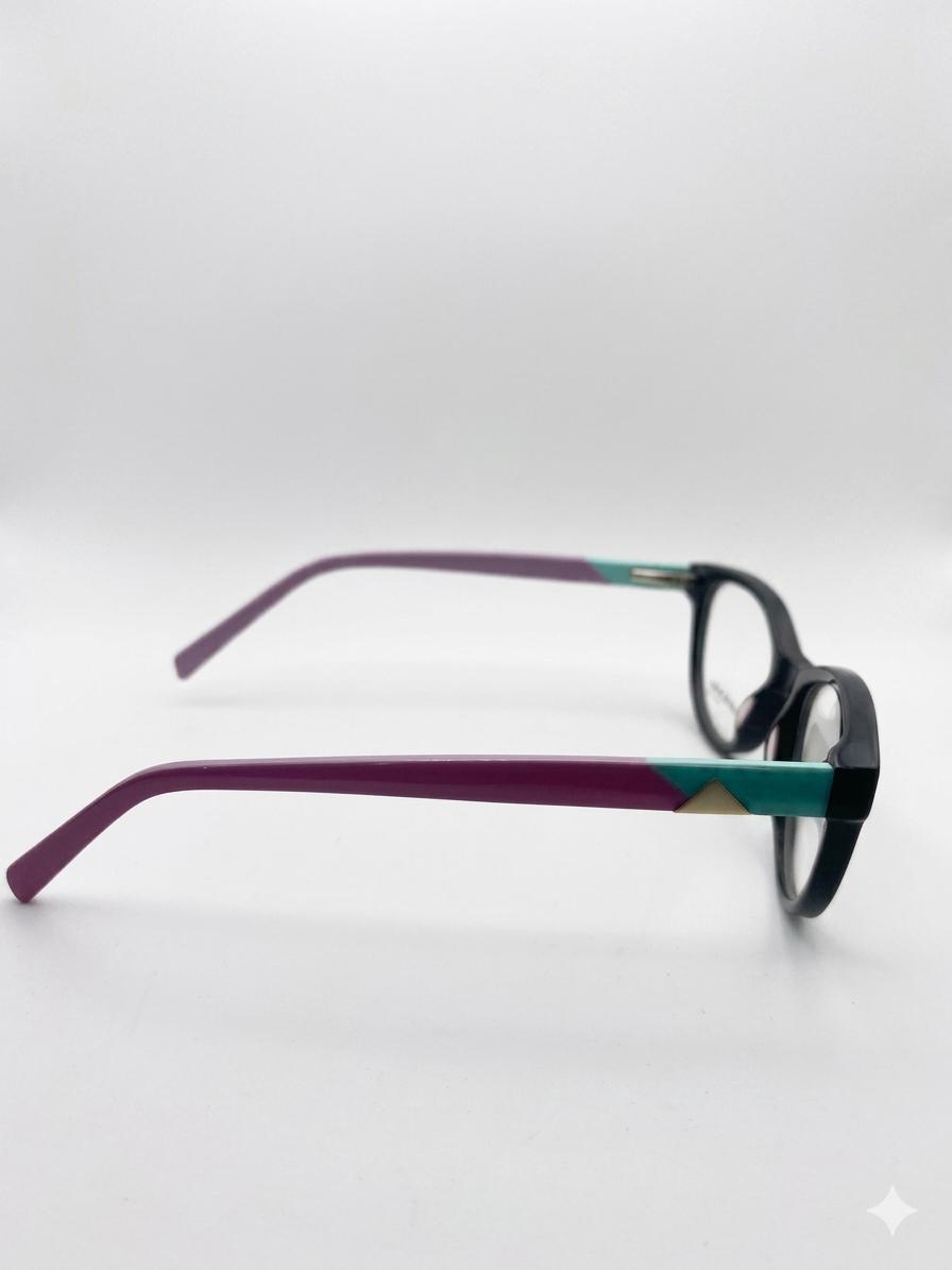 Lentes Elizabeth Arden Petites - Diseño Bicolor (Negro, Turquesa y Morado