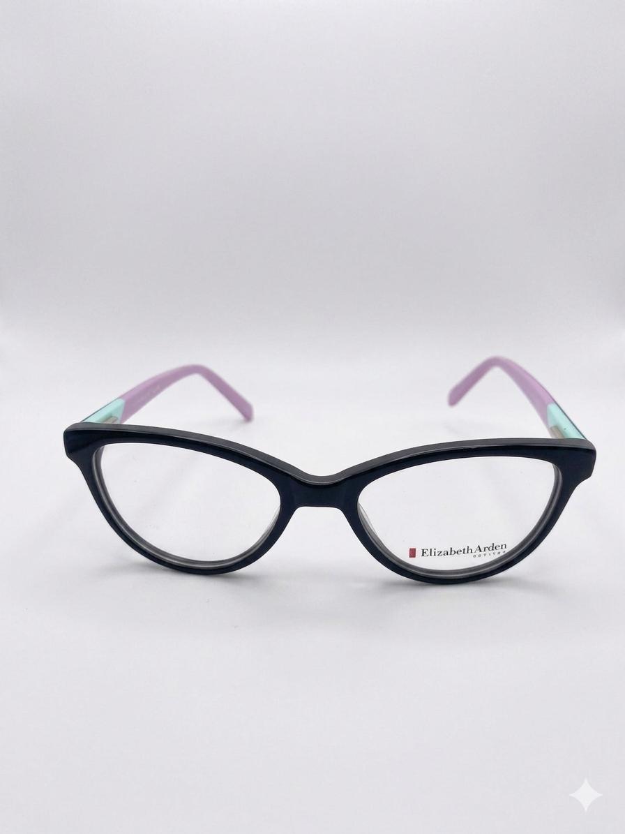 Lentes Elizabeth Arden Petites - Diseño Bicolor (Negro, Turquesa y Morado