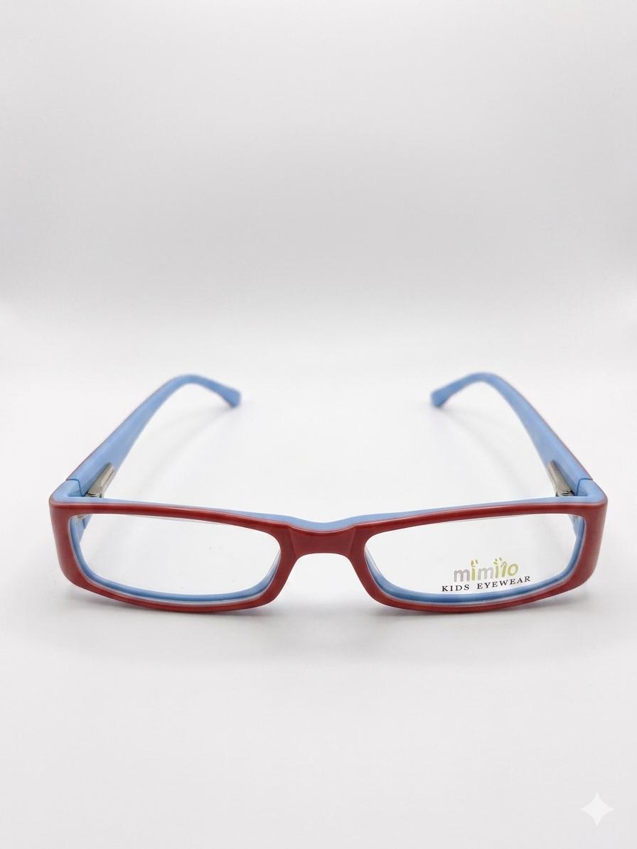 Gafas infantiles Mimito Kids Eyewear bicolor (azul y rojo).