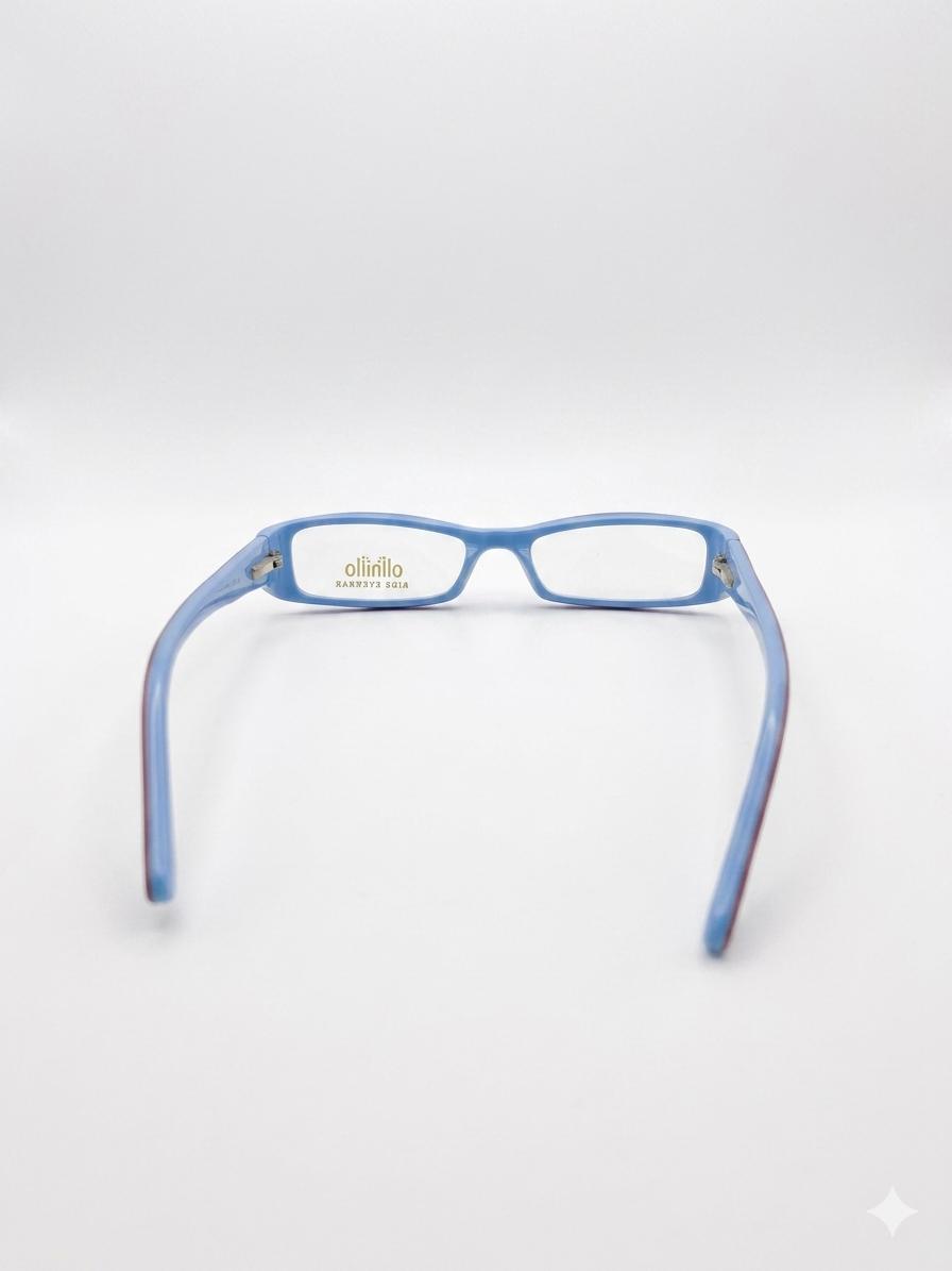Gafas infantiles Mimito Kids Eyewear bicolor (azul y rojo).