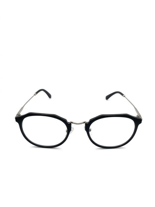 Lentes de Montura Híbrida: Diseño Elegante con Detalle en Plata