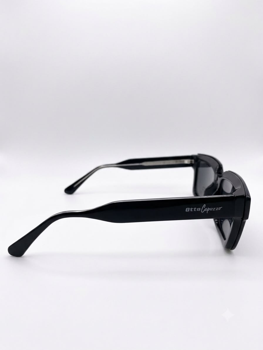 Gafas de Sol Otto Capuzzo - Marco Grueso Negro Rectangular (Modelo 8730)