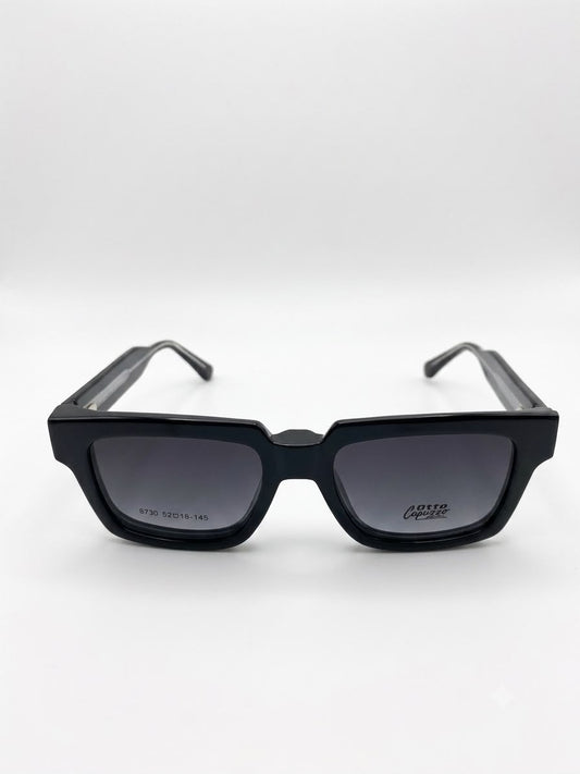 Gafas de Sol Otto Capuzzo - Marco Grueso Negro Rectangular (Modelo 8730)