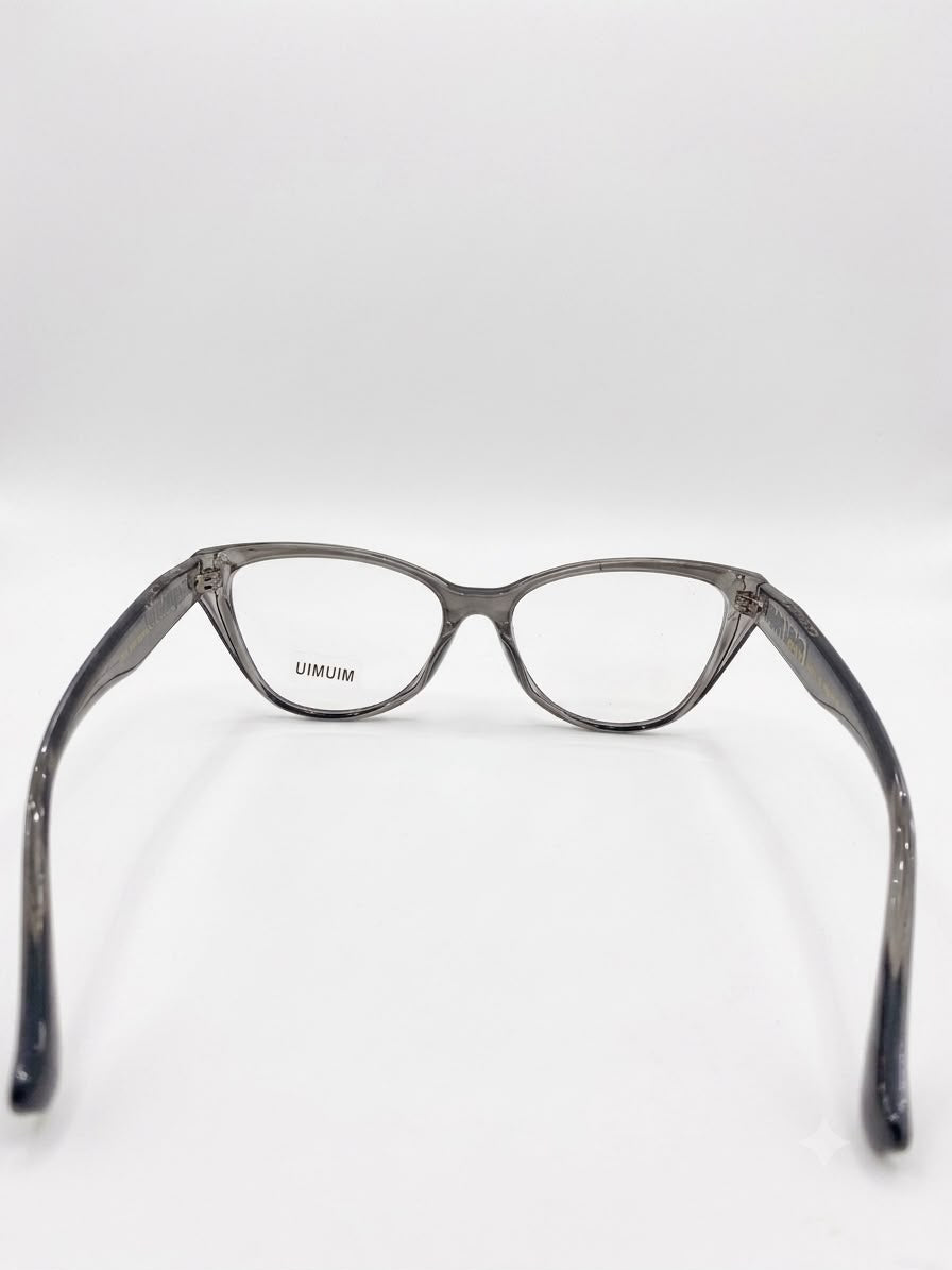 Montura para Lentes Miu Miu Estilo Cat-Eye Gris Translúcido