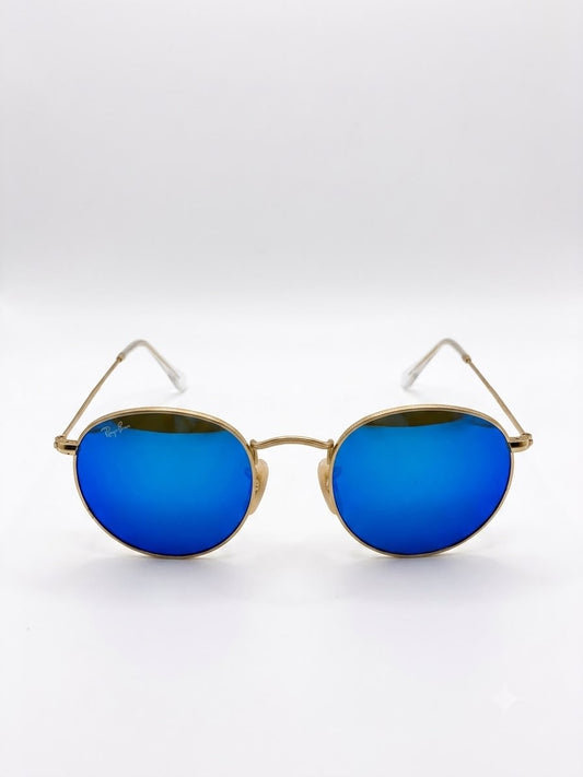 Lentes de Sol Ray-Ban Estilo "Round Metal" - Montura Dorada (Clásicos y Espejados)