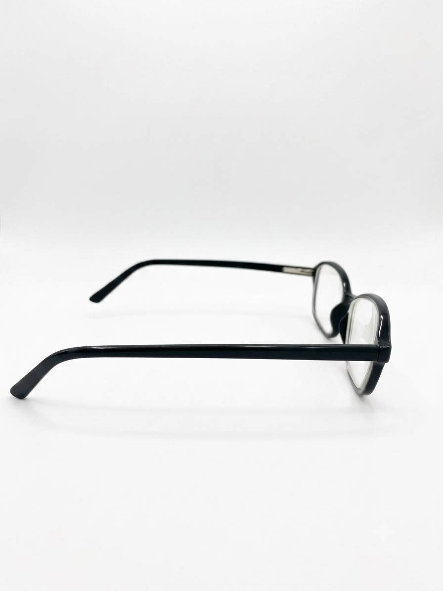Montura Clásica de Lentes Rectangulares - Color Negro