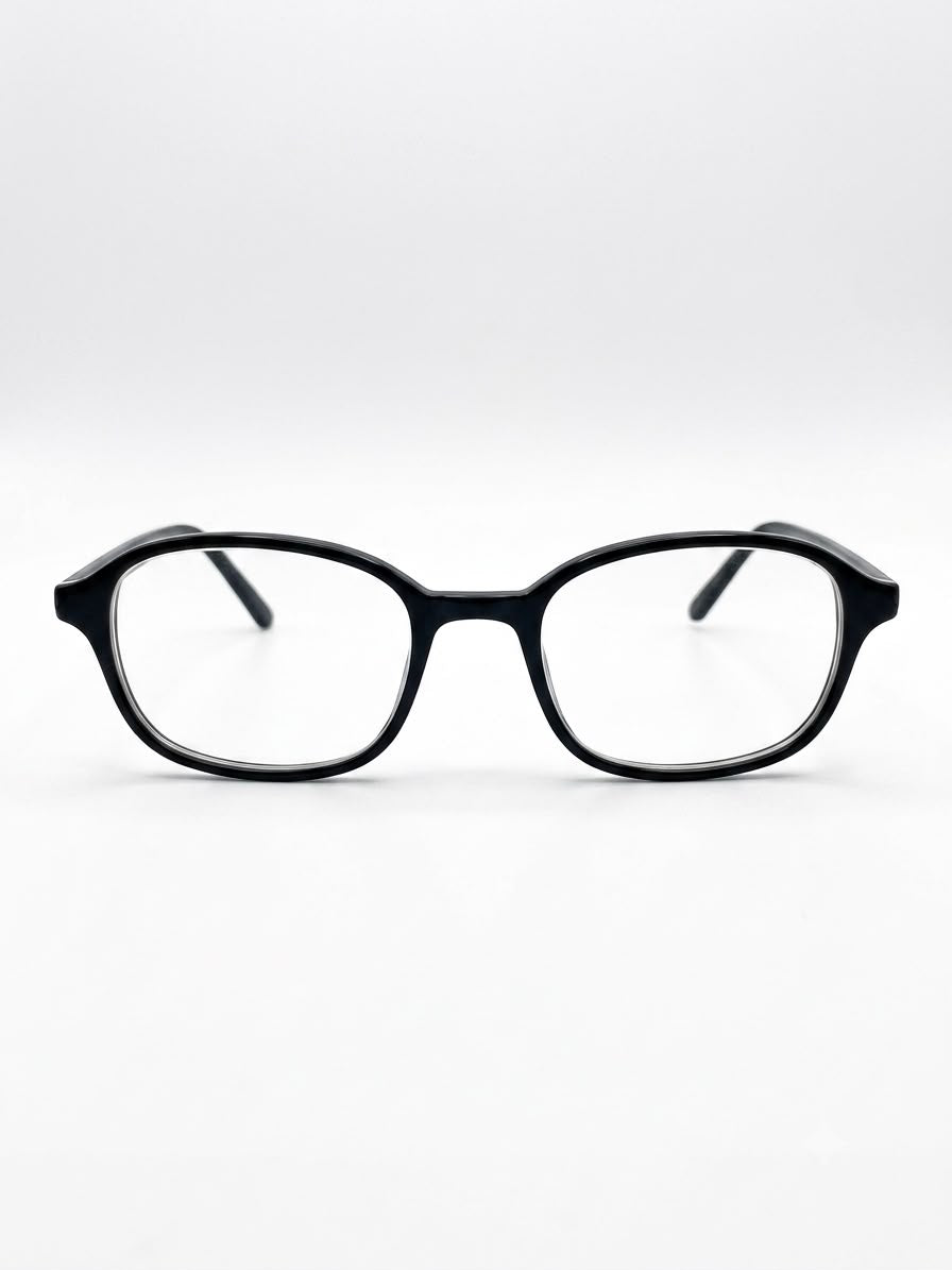 Montura Clásica de Lentes Rectangulares - Color Negro